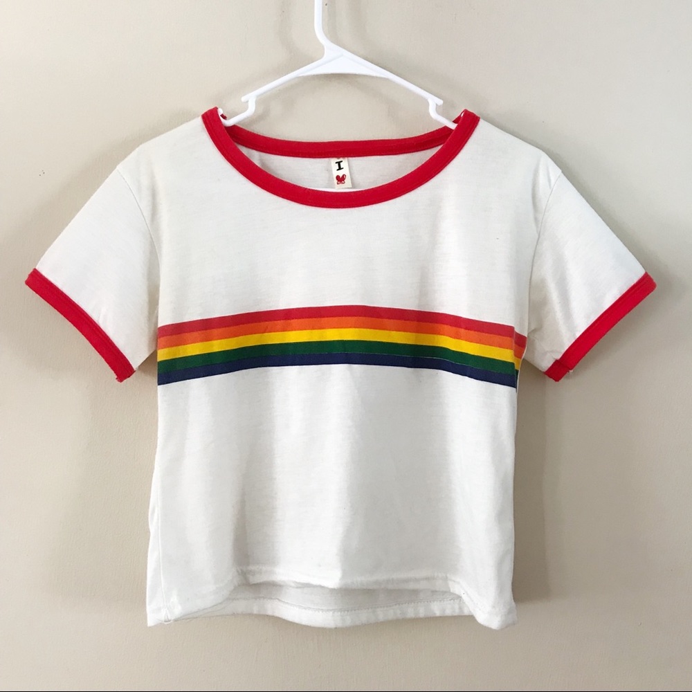 Rainbow crop top